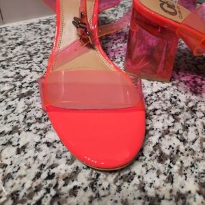 Gianni Bini hot pink strap sandals